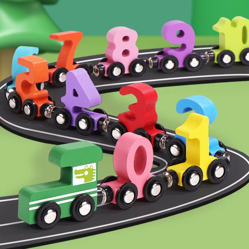 Kappababy™ Wooden Train Set Toddlers