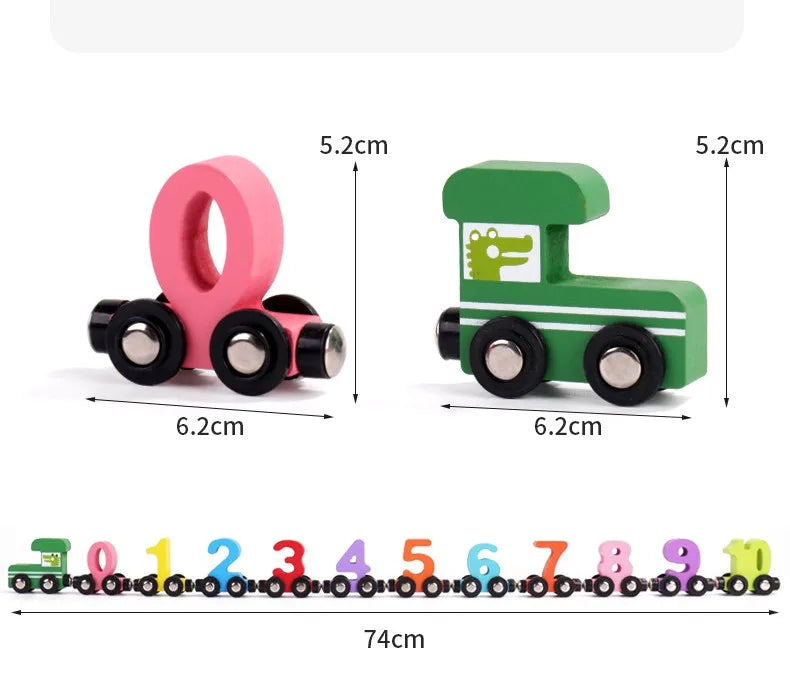 Kappababy™ Wooden Train Set Toddlers