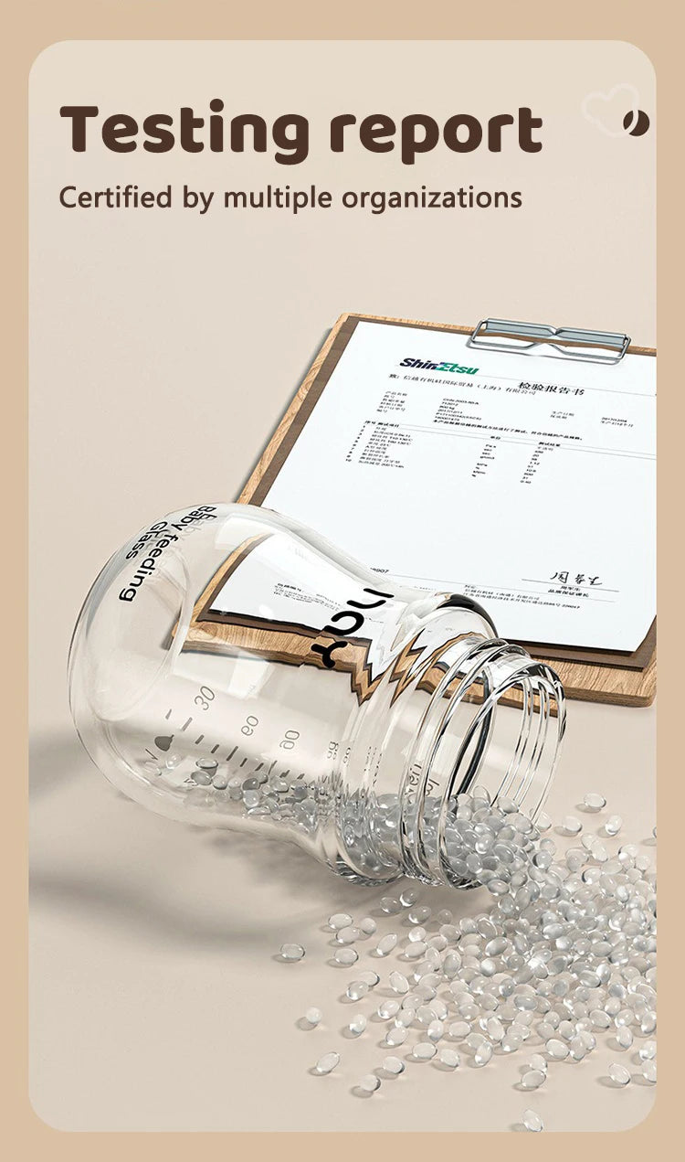 Kappababy™ 0-3 Month Glass Bottle Newborn Glass Feeding Bottle