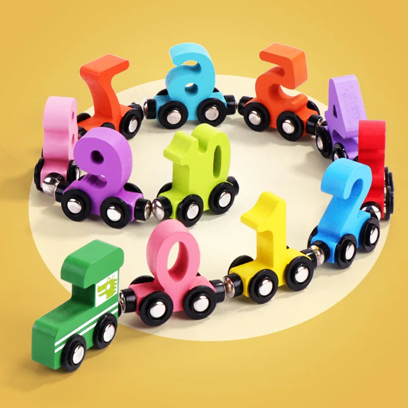 Kappababy™ Wooden Train Set Toddlers